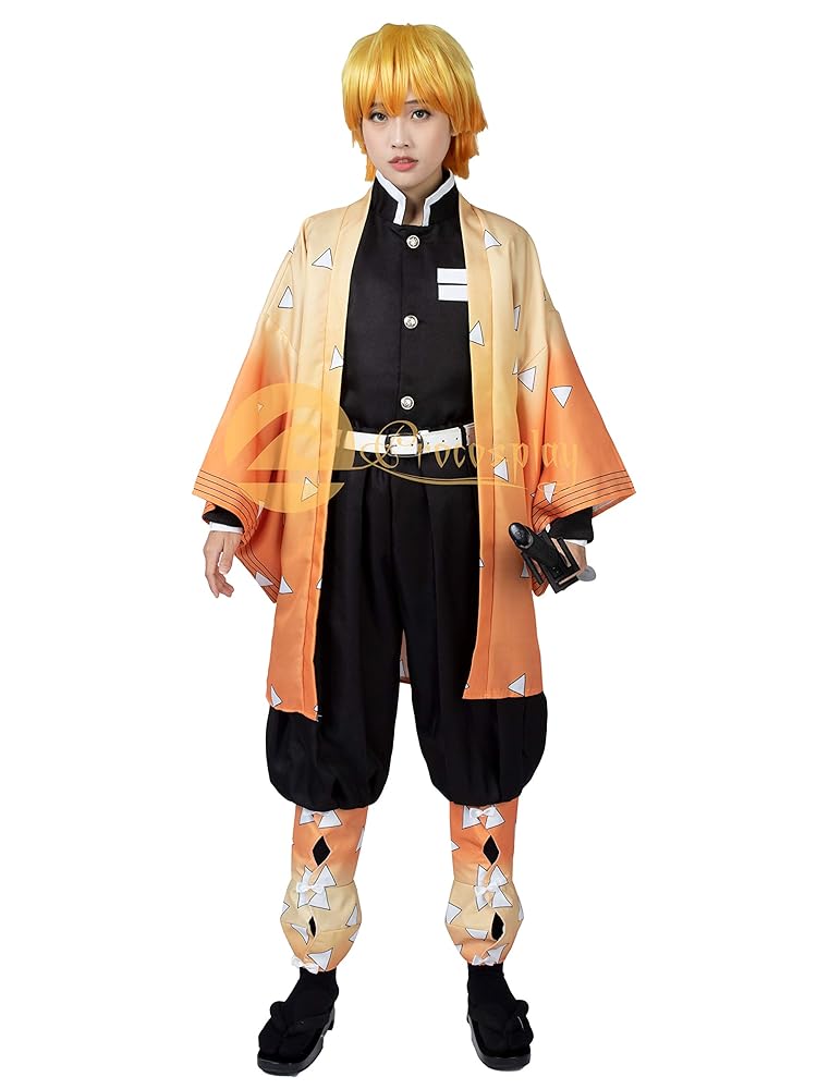 鬼滅の刃 我妻善逸 鬼殺隊 羽織り コスプレ 衣装 鬼滅の刃 我妻善逸 コスプレ衣装 鬼殺隊隊服 羽織 コスチューム